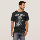 Heavy Metal Punk Rock N Roll Skeleton Gitarist Le T-shirt (Voorkant volledig)