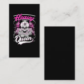 Heavy Metal Queen Rock en Roll Girl Visitekaartje (Voorkant / Achterkant)