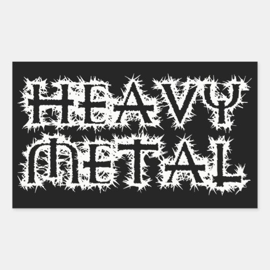 Heavy Metal Rechthoekige Sticker (Voorkant)