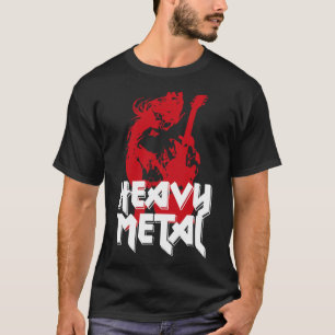 Heavy metal rock gitarist t-shirt