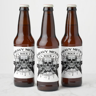 HEAVY METAL ROCK MOTIV BIER ETIKET