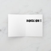 Heavy Metal Rock op Horns Wenskaart Kaart (Binnen)