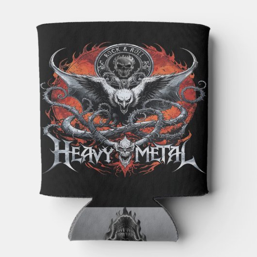 Heavy Metal Rock & Roll Band Musician Design Cool Blikjeskoeler (Achterkant)