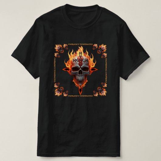 Heavy Metal Rock & Roll Muziekband Skull Concert T-shirt (Design voorkant)