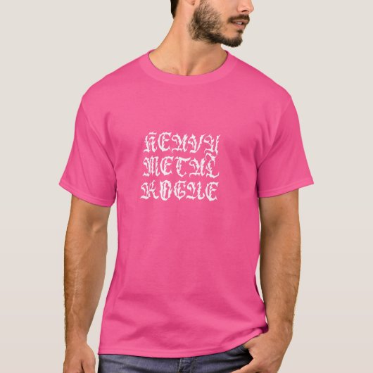 Heavy Metal Rogue Streetwear Script Gothic I T-shirt (Voorkant)