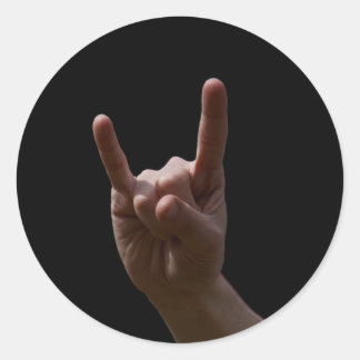 heavy metal ronde sticker