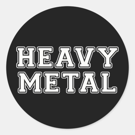 Heavy Metal Ronde Sticker (Voorkant)