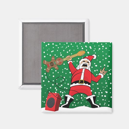 Heavy Metal Santa Magneet (Voorkant / Achterkant)