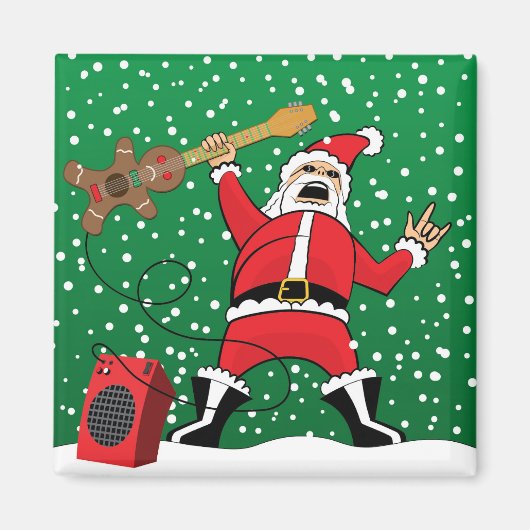 Heavy Metal Santa Magneet (Voorkant)