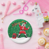 Heavy Metal Santa Papieren Bordje (Feest)