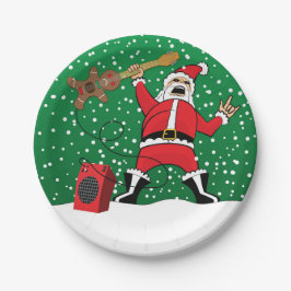Heavy Metal Santa Papieren Bordje