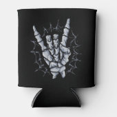Heavy metal skelet hand, Rock en roll Halloween Blikjeskoeler (Voorkant)