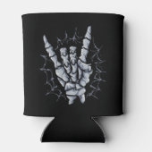 Heavy metal skelet hand, Rock en roll Halloween Blikjeskoeler (Achterkant)