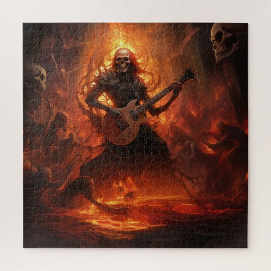Heavy metal skelet puzzel legpuzzel (Verticaal)