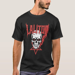 Heavy Metal Skull Design with Smoking Skeleton T-shirt