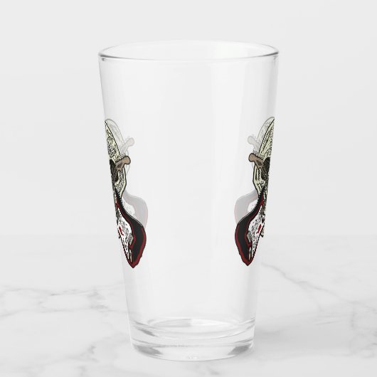 Heavy Metal Skull Guiters Glas (Links)
