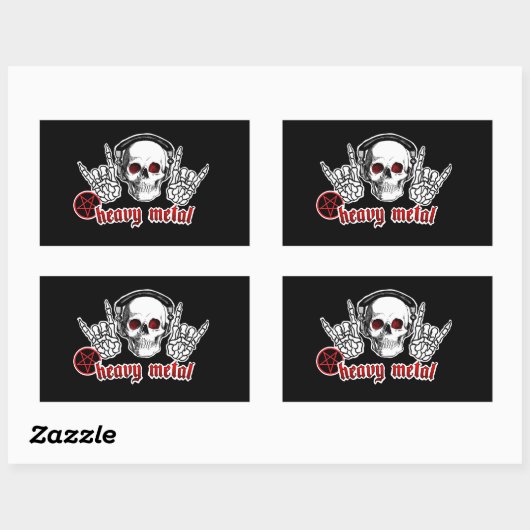 HEAVY METAL SKULL STICKERS (Vel)