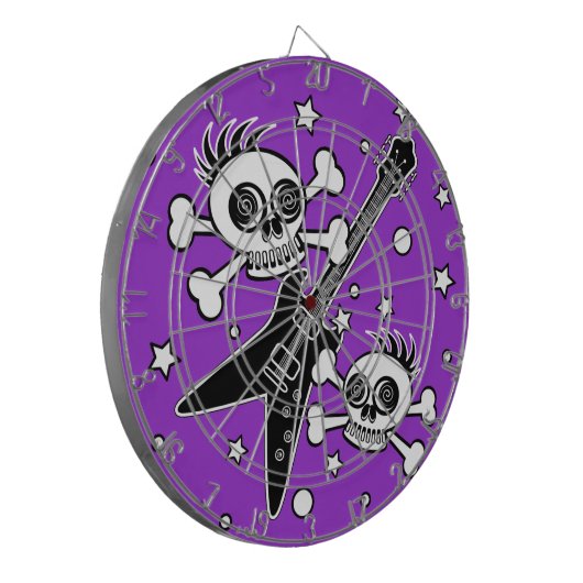 Heavy Metal Skulls Dartbord (Voorkant Links)