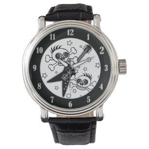 Heavy Metal Skulls Horloge