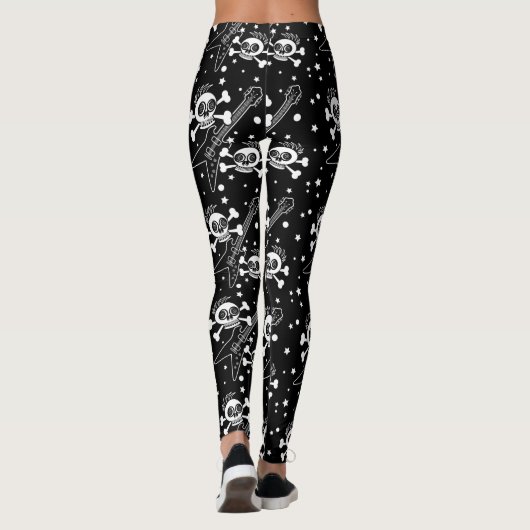 Heavy Metal Skulls Leggings (Achterkant)