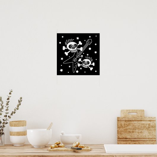 Heavy Metal Skulls Poster (Keuken)