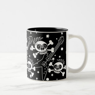 Heavy Metal Skulls Tweekleurige Koffiemok