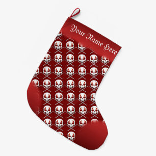 Heavy Metal Stocking Rock & Roll Drummer Custom Grote Kerstsok