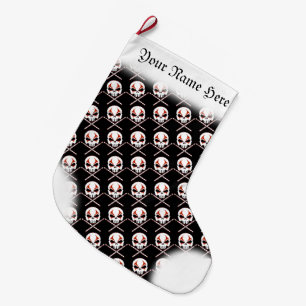 Heavy Metal Stocking Rock & Roll Drummer Custom Grote Kerstsok