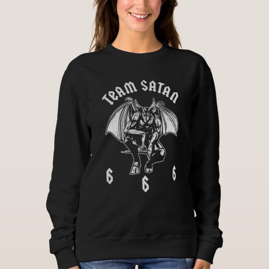 Heavy Metal Team Satan Hard Rock Emo Gothic Bike Trui (Voorkant)