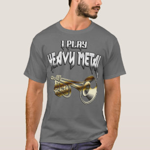 Heavy metal trompet muzikant messing cadeau t-shirt