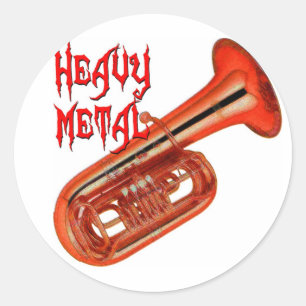 Heavy Metal Tuba Ronde Sticker