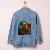Heavy-Metal Wolve speelt gitaar Denim Jacket (Hangar)