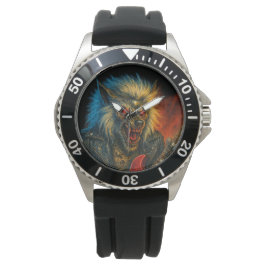 Heavy-Metal Wolve speelt gitaar Horloge
