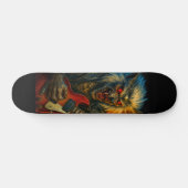 Heavy-Metal Wolve speelt gitaar Persoonlijk Skateboard (Horizontaal)