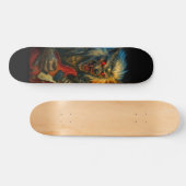 Heavy-Metal Wolve speelt gitaar Persoonlijk Skateboard (Horizontaal)