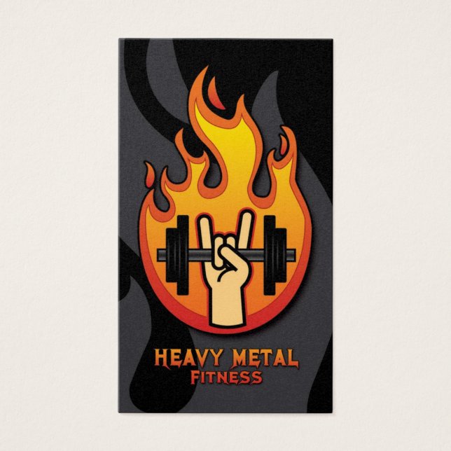 Heavy Metal Workout Visitekaartje (Voorkant)