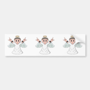 Heavy Music Loving Angel Bumpersticker
