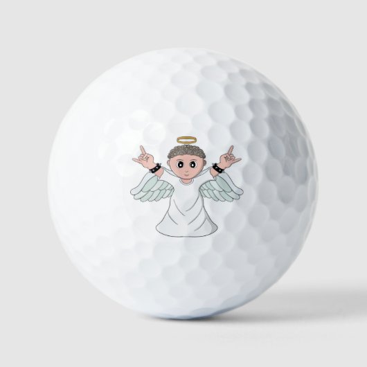 Heavy Music Loving Angel Golfballen (Voorkant)