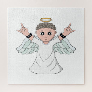 Heavy Music Loving Angel Legpuzzel