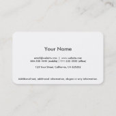 HEAVY NEGRO ELEGANTE SIMPLE VISITEKAARTJE (Achterkant)