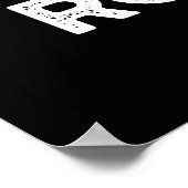 Heavy Petal Rocker Funny Flower Pun Dark BG Poster (Hoek)