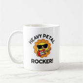 Heavy Petal Rocker Funny Flower Pun Koffiemok (Links)