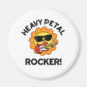Heavy Petal Rocker Funny Flower Pun Magneet (Voorkant)
