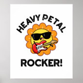 Heavy Petal Rocker Funny Flower Pun Poster (Voorkant)