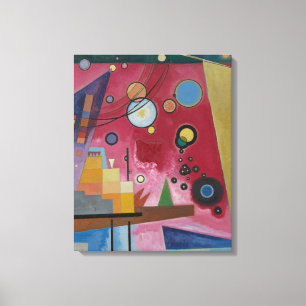 Heavy Red van Wassily Kandinsky Canvas Afdruk