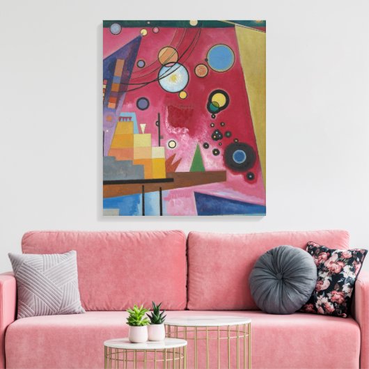 Heavy Red van Wassily Kandinsky Canvas Afdruk (Insitu (Woonkamer))
