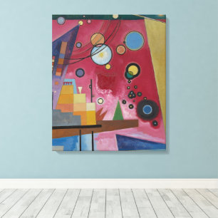 Heavy Red van Wassily Kandinsky Canvas Afdruk
