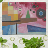 Heavy Red van Wassily Kandinsky Theedoek (Gevouwen)