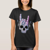HEAVY ROCK Hands Skull Rock Music T-shirt (Voorkant)