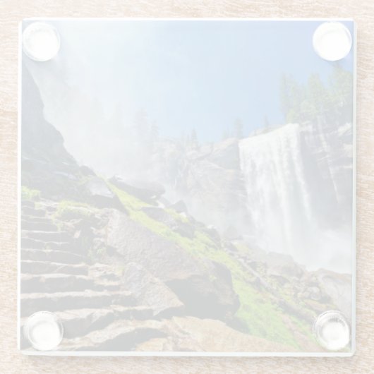 Heavy Spray uit Vernal | Nationaal park Yosemite Glazen Onderzetter (Achterkant)